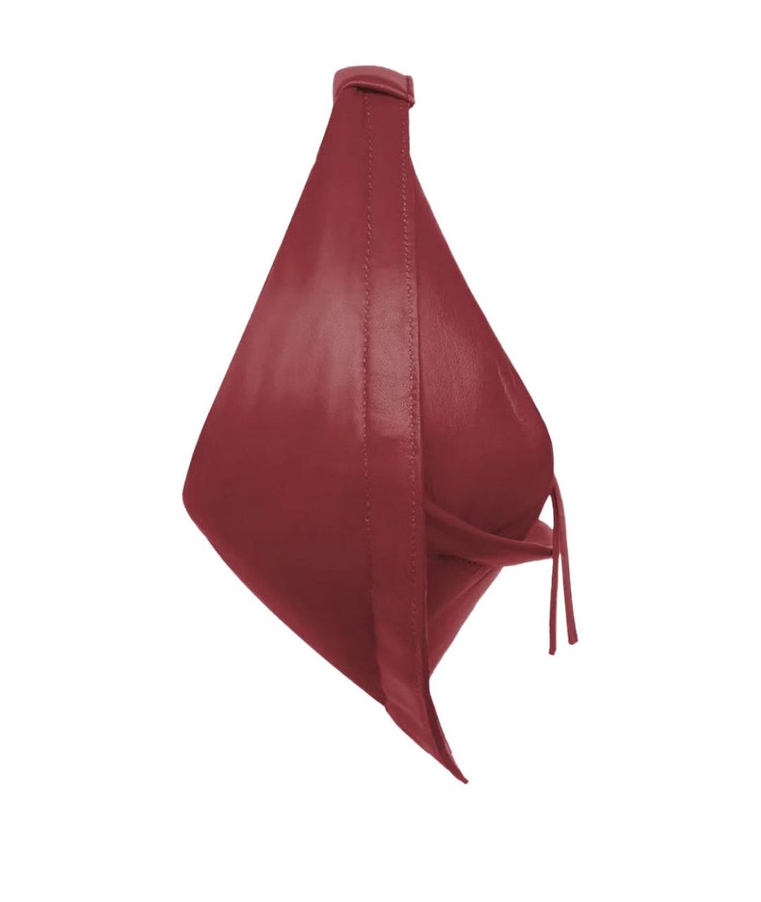 FEDERICO CINA Красная кожаная сумка с короткими ручками, фото 2