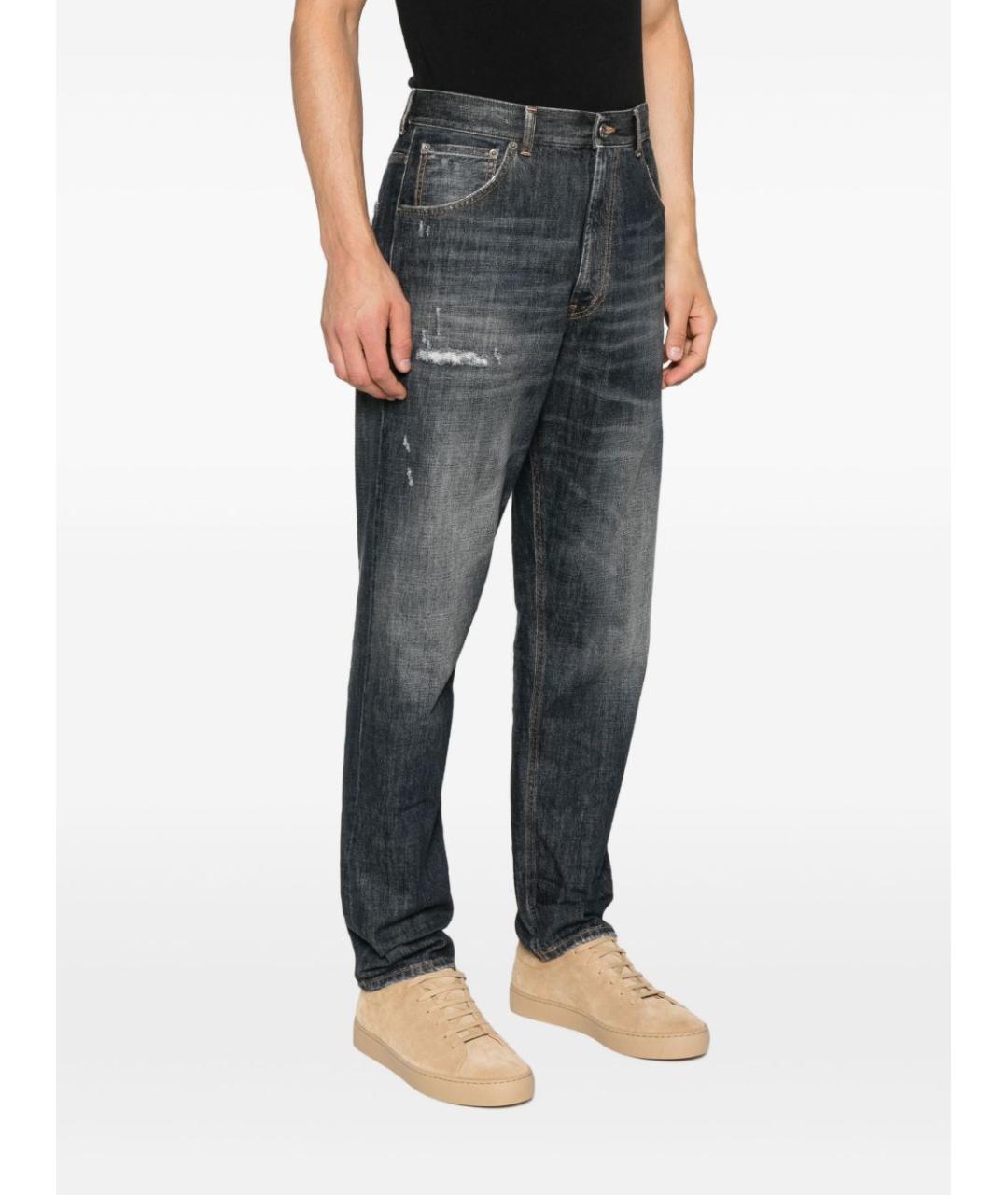 DONDUP Синие хлопковые прямые джинсы, фото 5