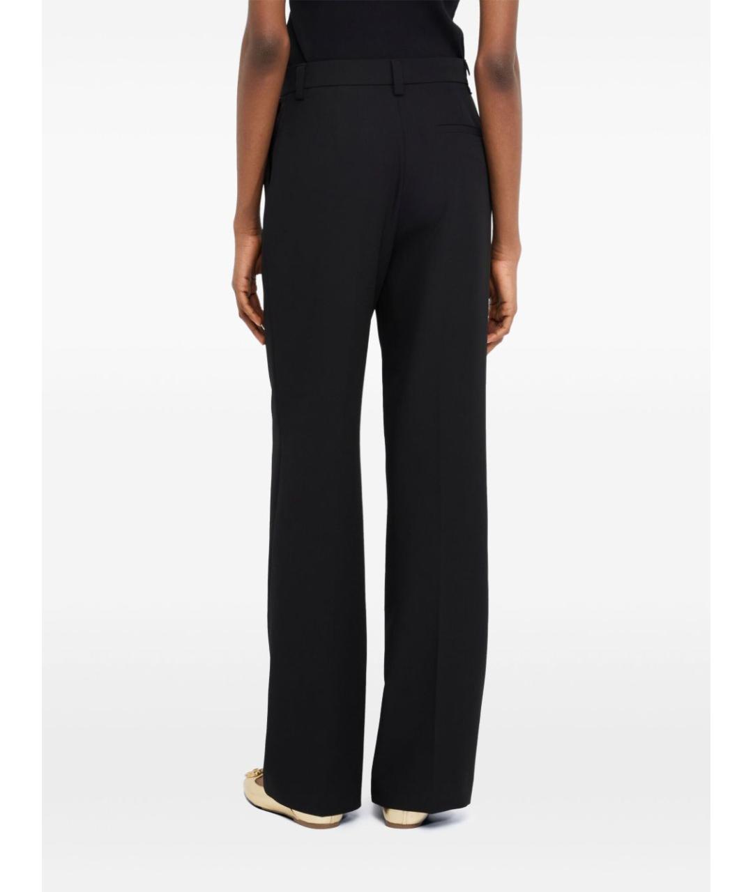 LIU JO Черные полиэстеровые прямые брюки, фото 5