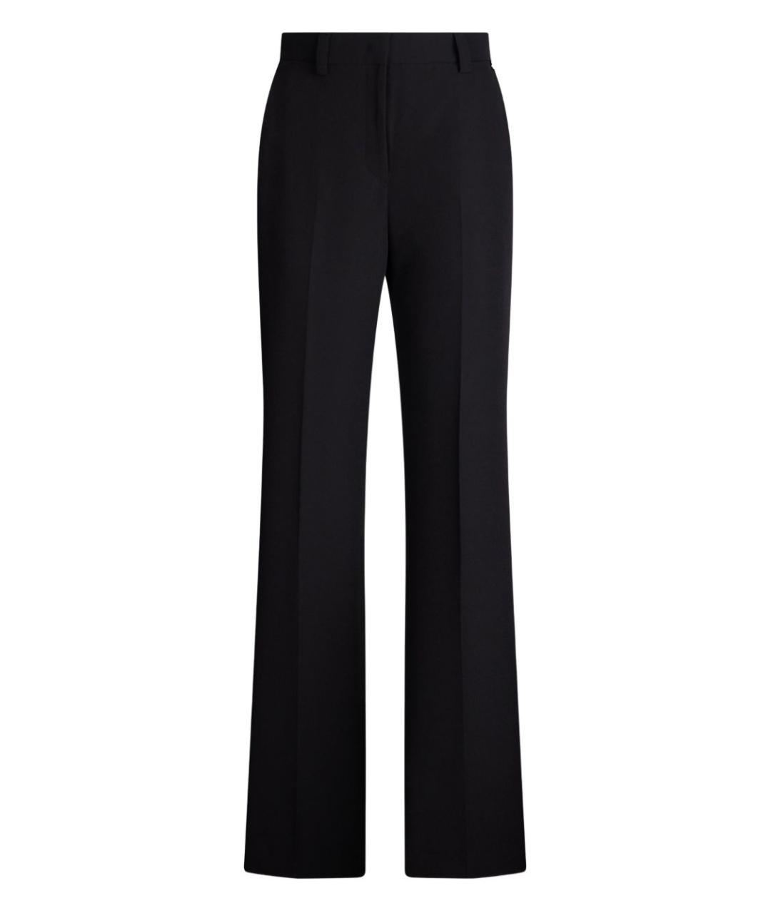 LIU JO Черные полиэстеровые прямые брюки, фото 1