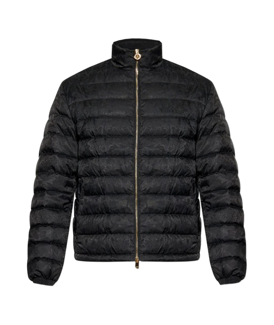 VERSACE Черный полиамидовый пуховик, фото 1