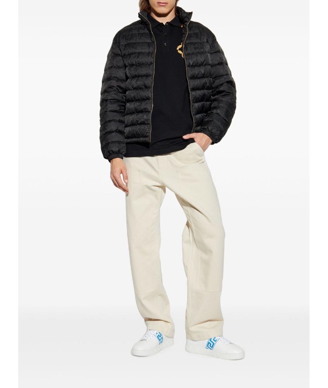 VERSACE Черный полиамидовый пуховик, фото 5