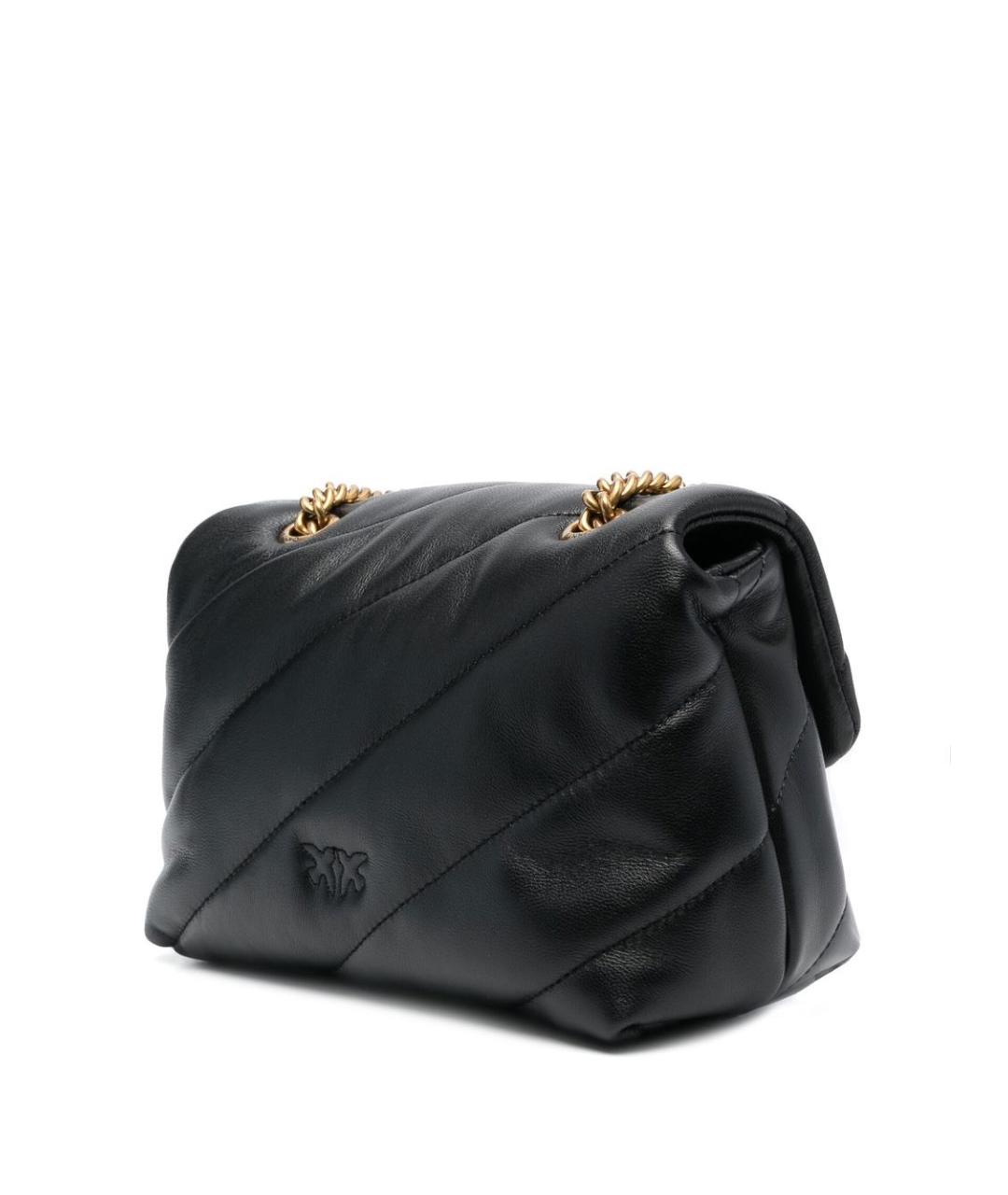 PINKO Черная кожаная сумка через плечо, фото 2