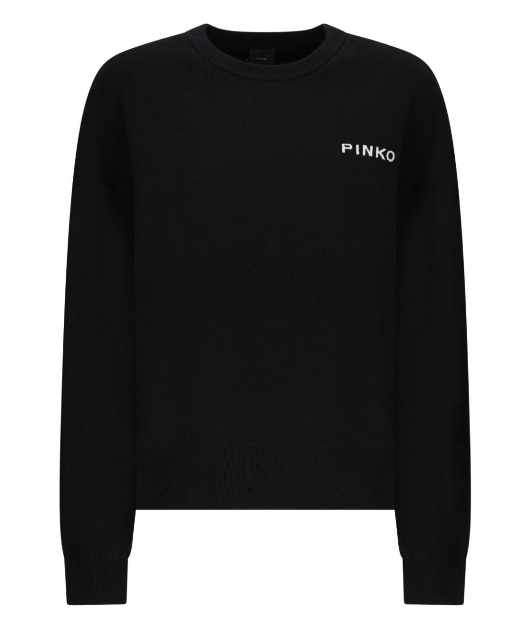 PINKO Черный шерстяной джемпер / свитер, фото 1