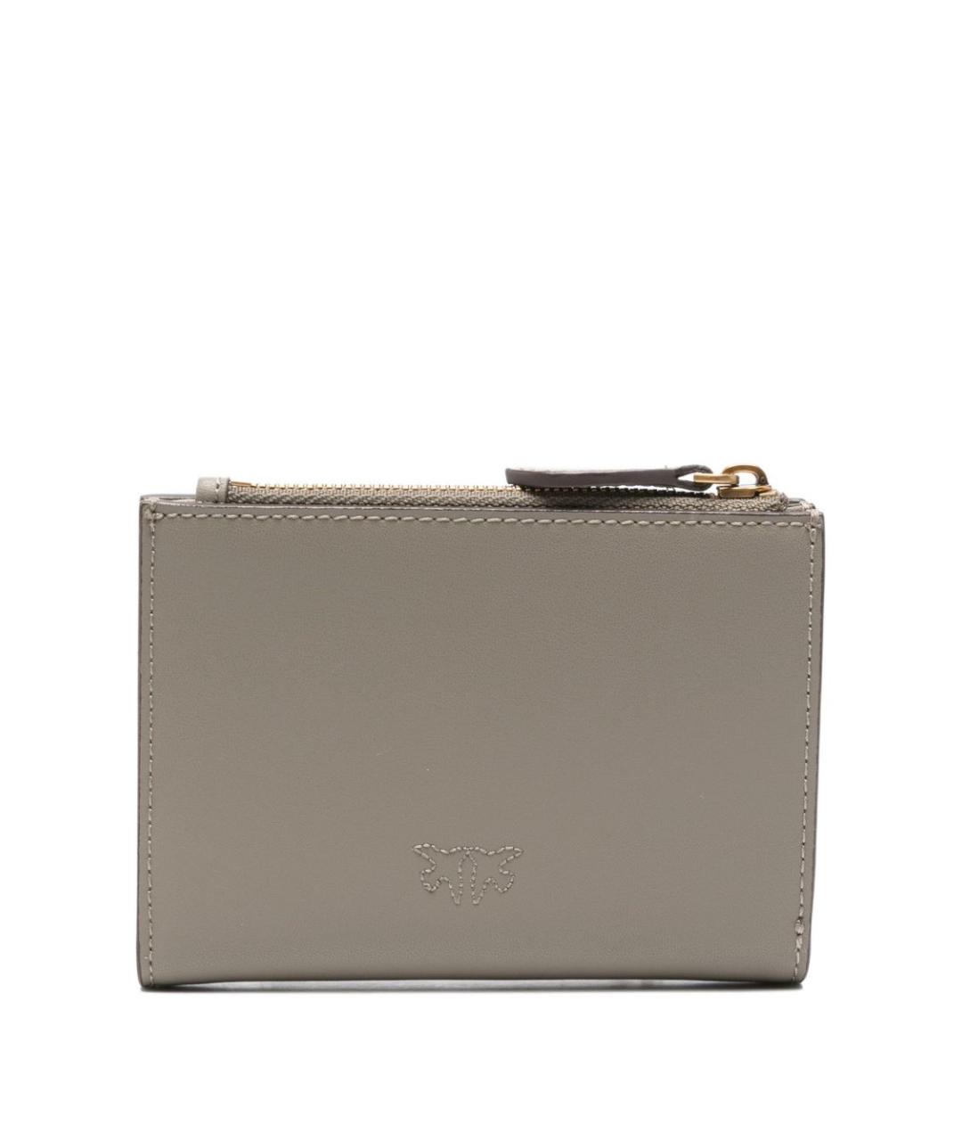 PINKO Серый кожаный кошелек, фото 2