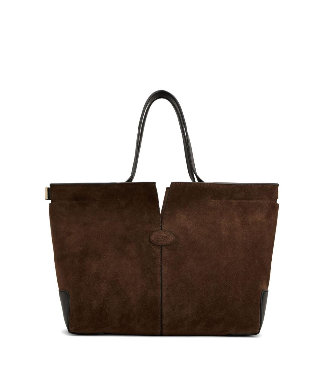 TOD'S Коричневая замшевая сумка тоут, фото 1