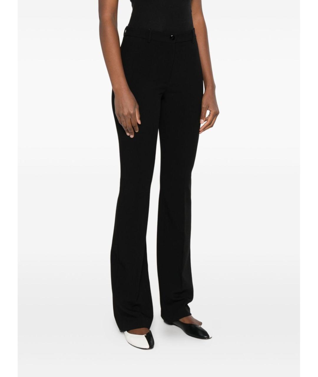 PINKO Черные полиэстеровые прямые брюки, фото 3