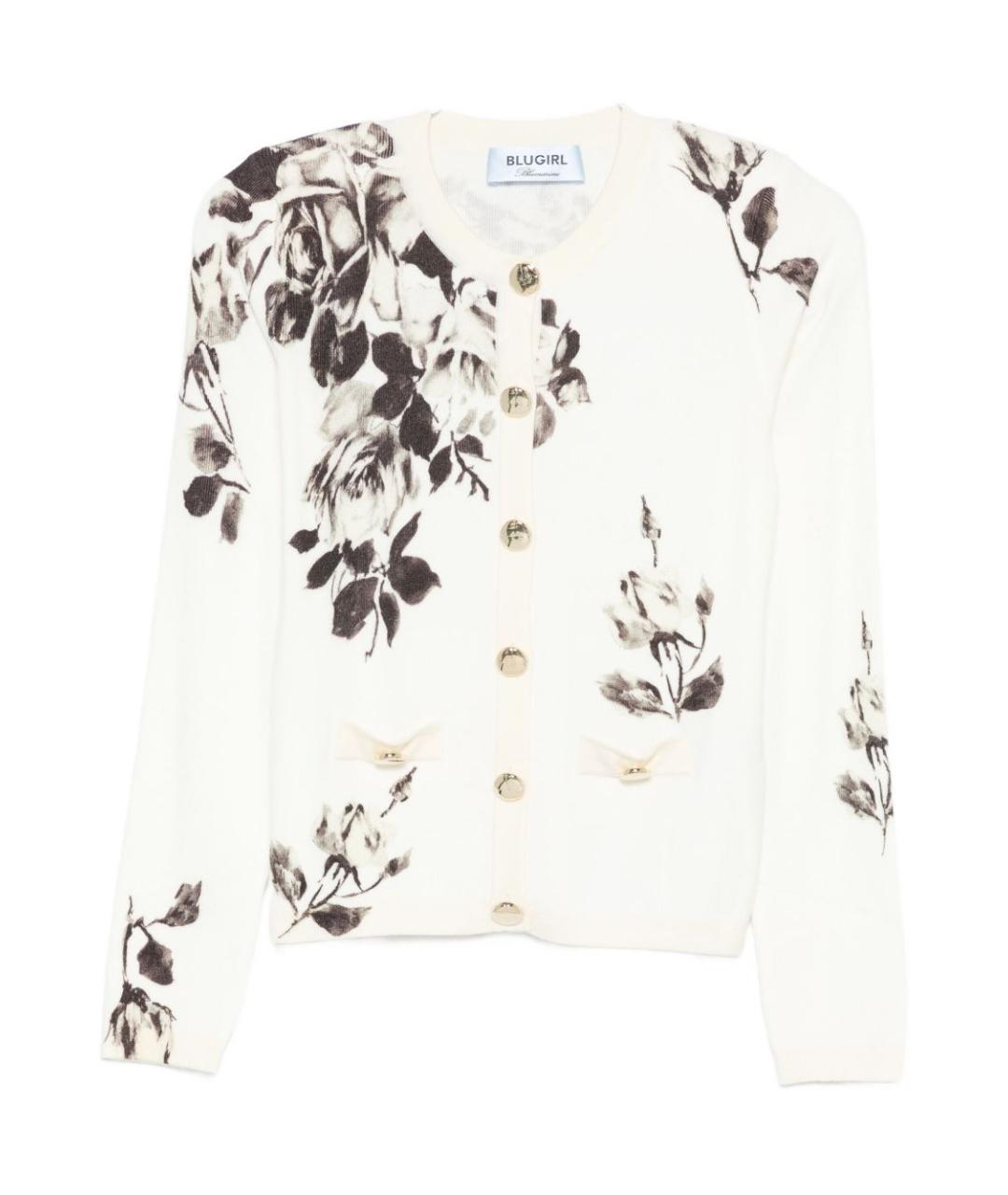 BLUGIRL Белый вискозный кардиган, фото 1
