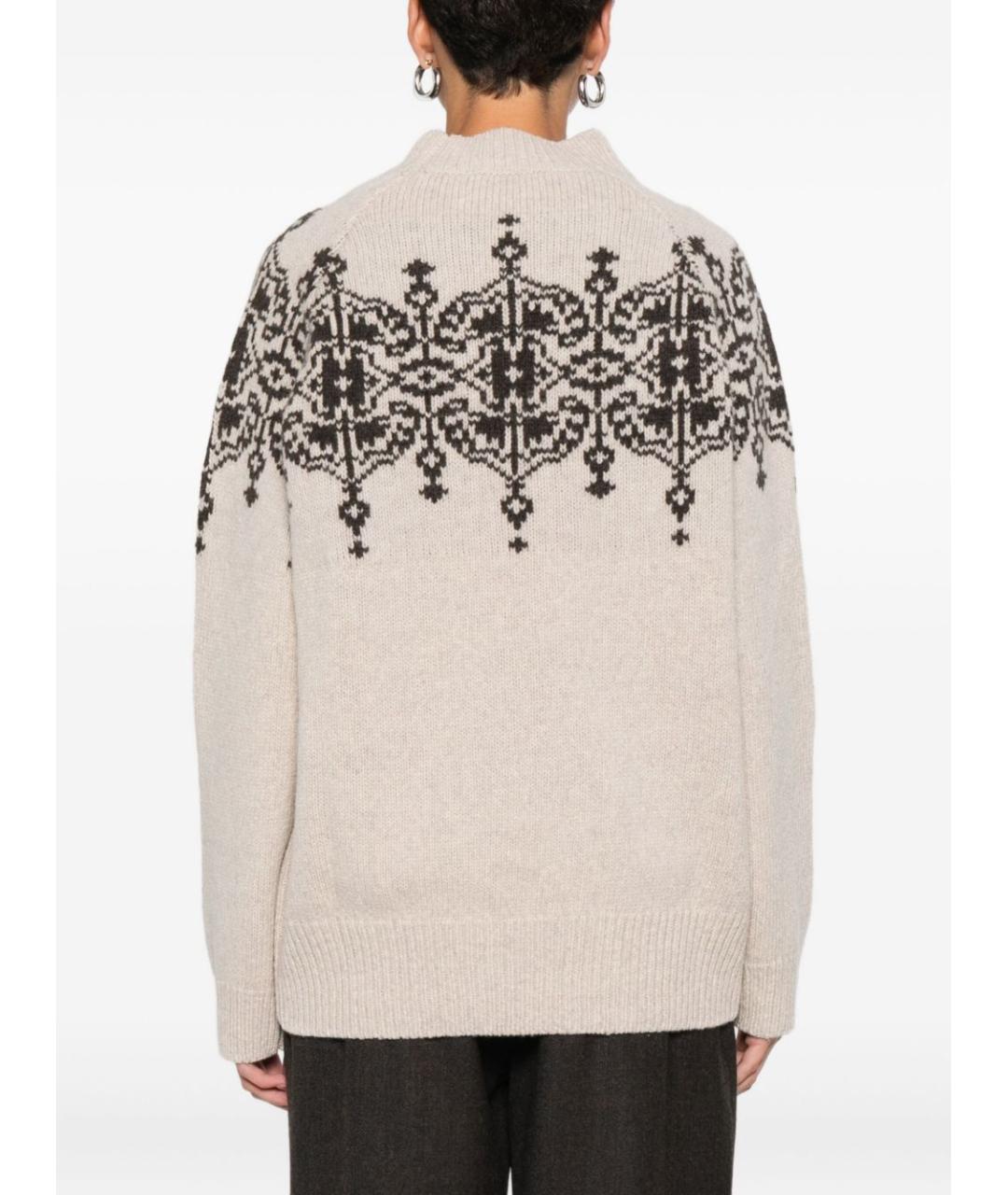 BLUGIRL Бежевый шерстяной джемпер / свитер, фото 5