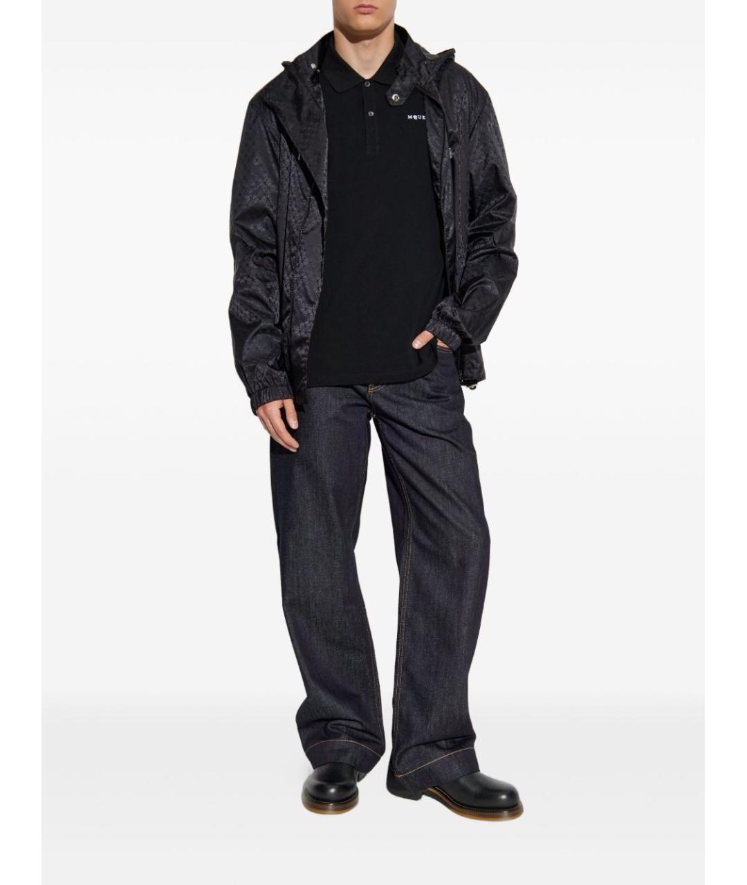 ALEXANDER MCQUEEN Темно-синие хлопковые прямые джинсы, фото 3