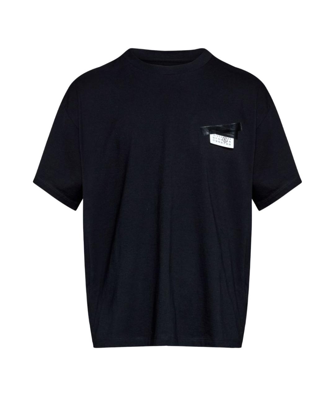 MM6 MAISON MARGIELA Черная хлопковая футболка, фото 1