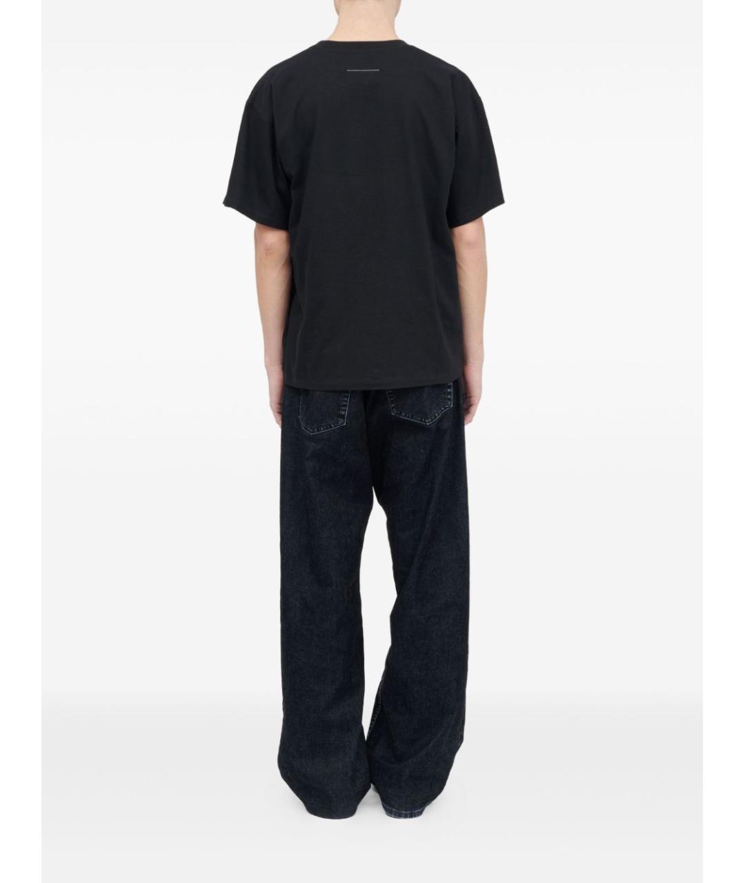 MM6 MAISON MARGIELA Черная хлопковая футболка, фото 4