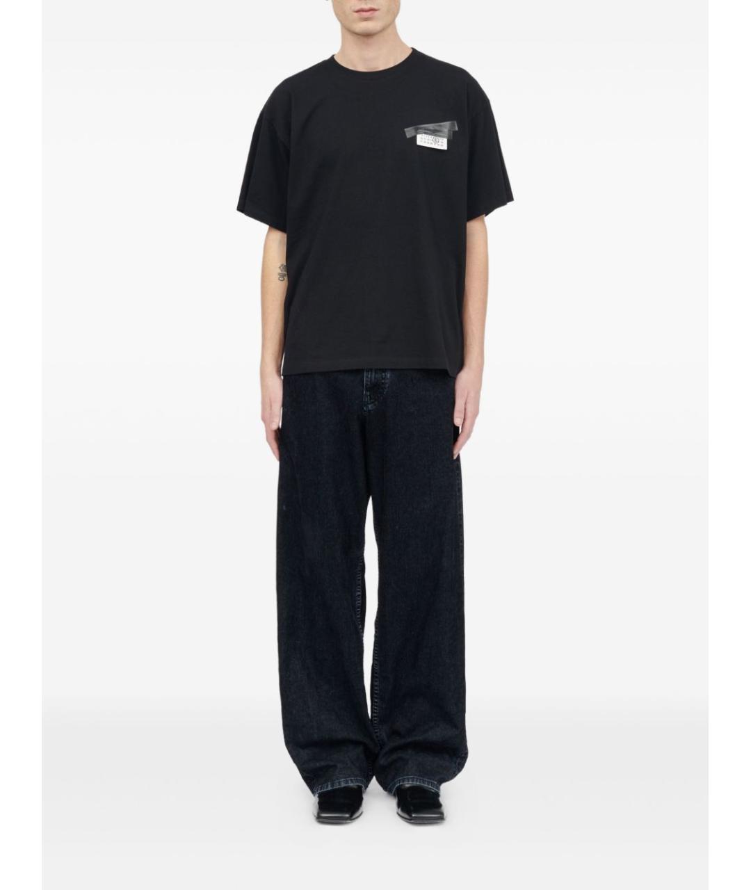 MM6 MAISON MARGIELA Черная хлопковая футболка, фото 5