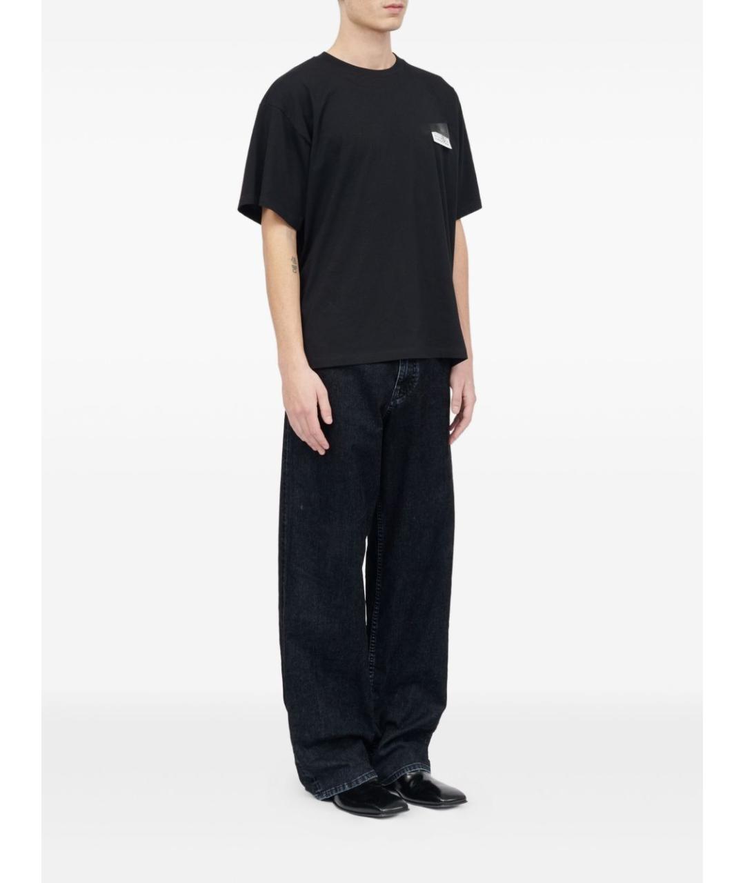 MM6 MAISON MARGIELA Черная хлопковая футболка, фото 6
