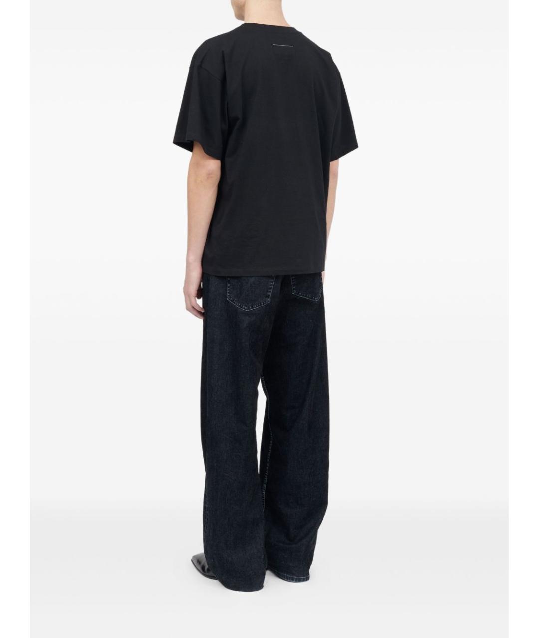 MM6 MAISON MARGIELA Черная хлопковая футболка, фото 2