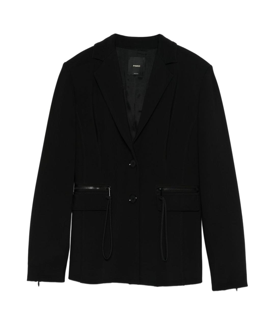 PINKO Черный вискозный жакет/пиджак, фото 1