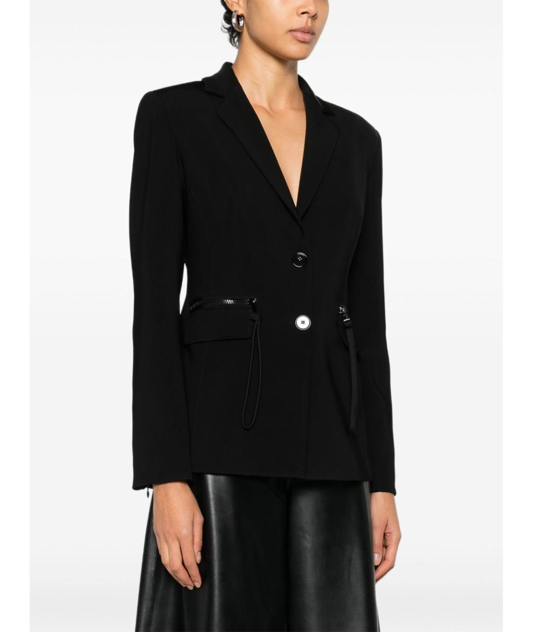 PINKO Черный вискозный жакет/пиджак, фото 4