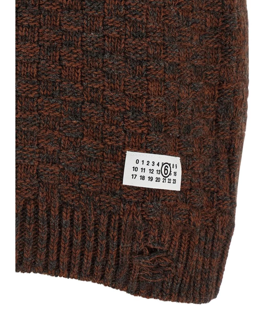 MM6 MAISON MARGIELA Коричневая шерстяная жилетка, фото 3