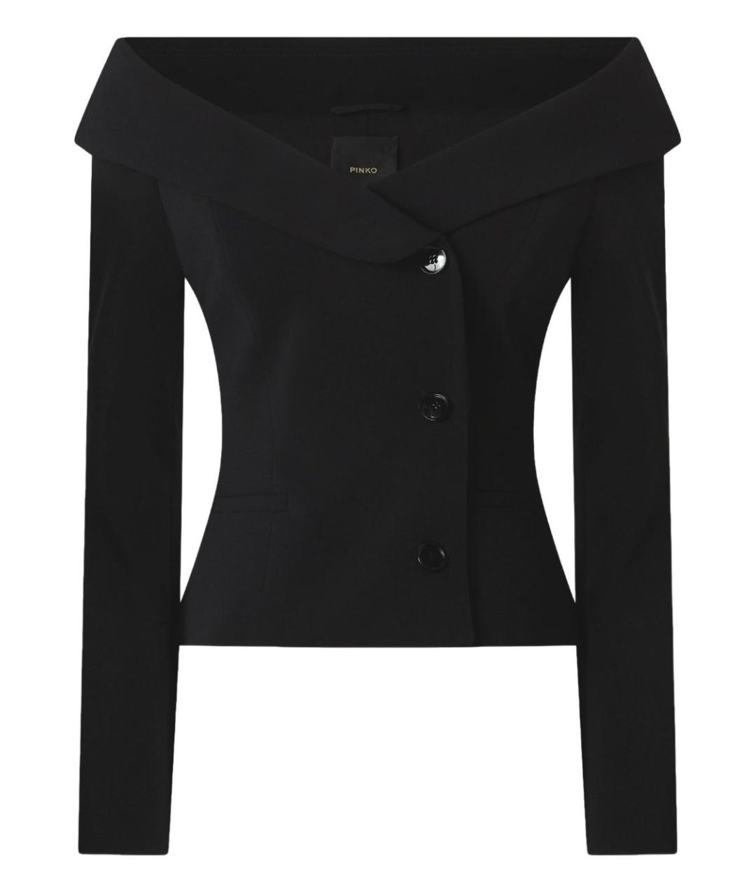 PINKO Черный полиэстеровый жакет/пиджак, фото 1