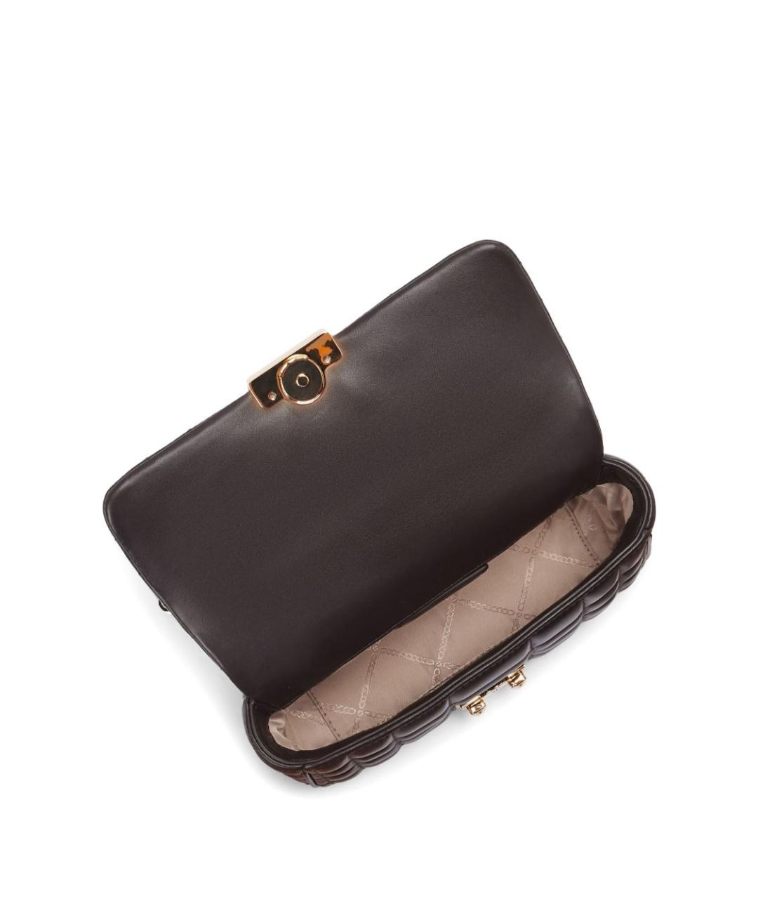 MICHAEL KORS Коричневая кожаная сумка через плечо, фото 3