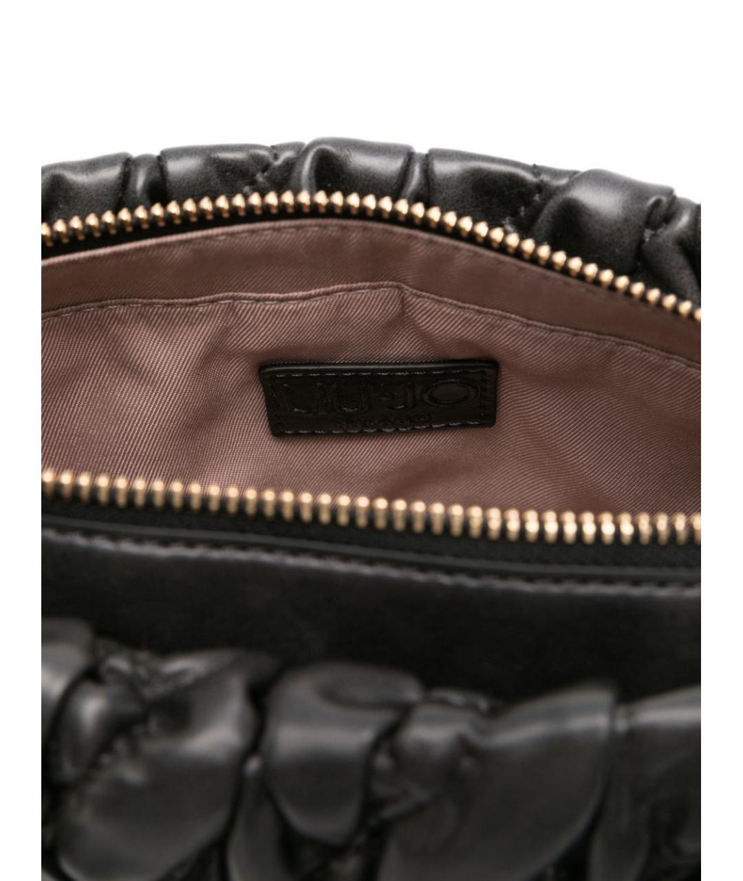 LIU JO Черная сумка с короткими ручками из искусственной кожи, фото 2