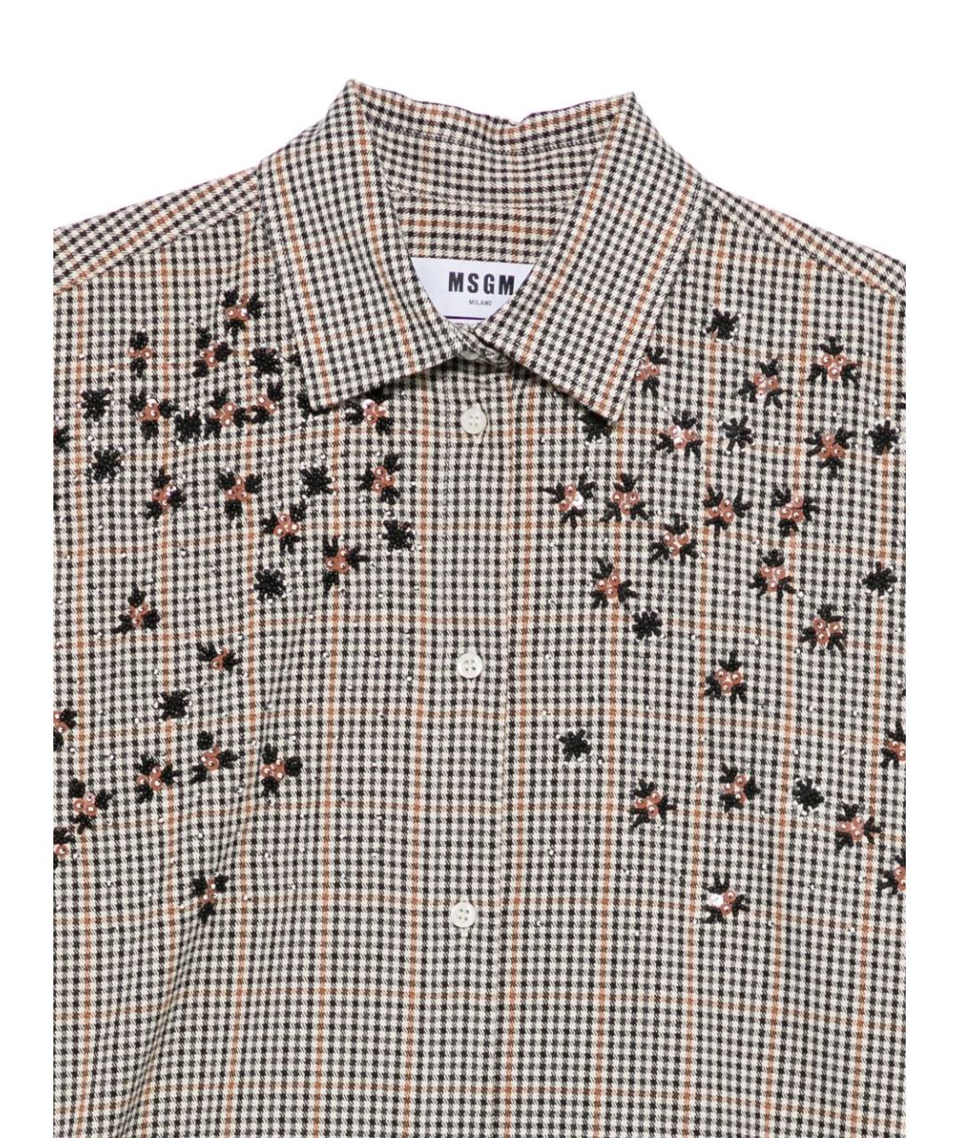 MSGM Белая полиэстеровая рубашка, фото 2