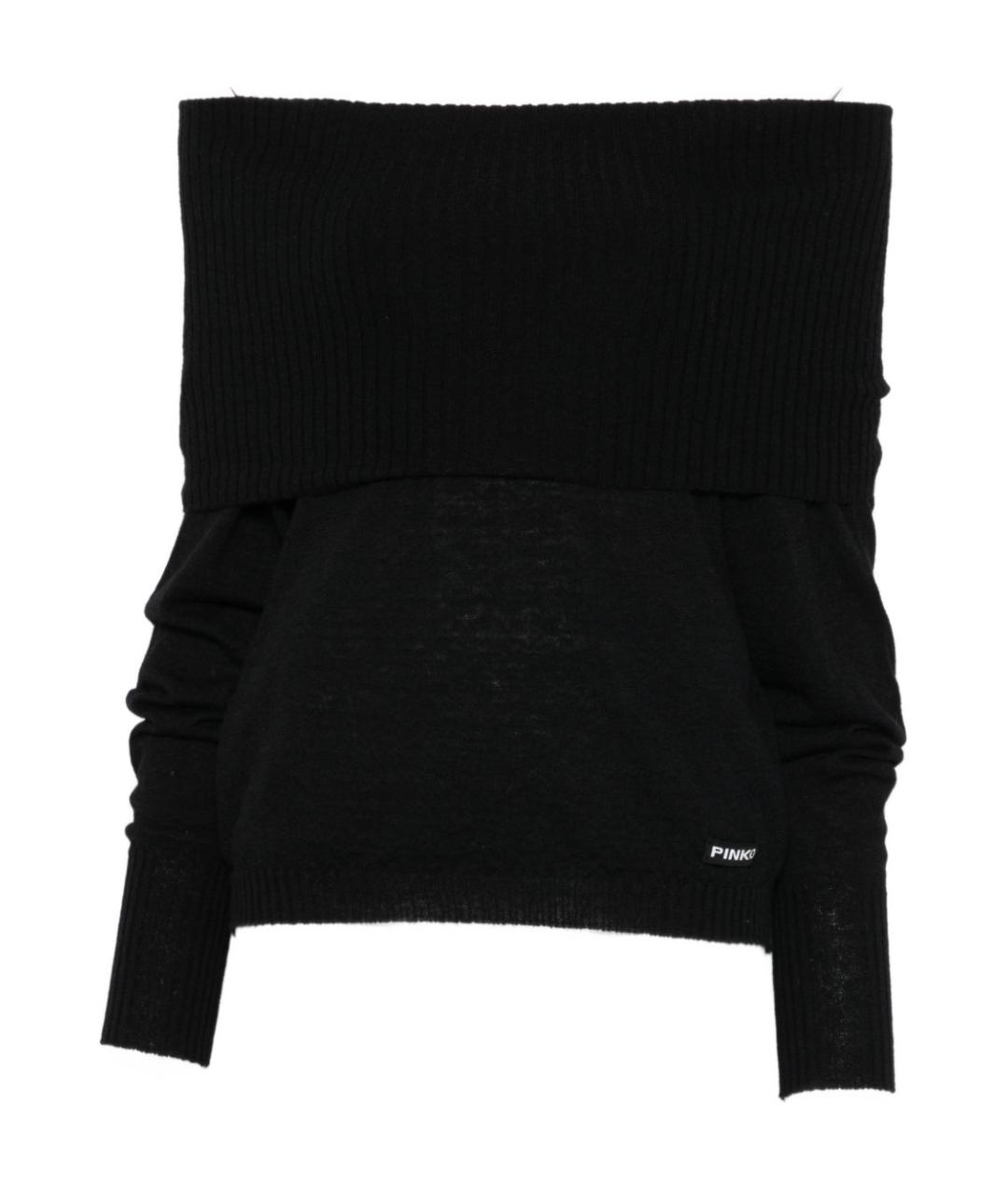 PINKO Черный полиамидовый джемпер / свитер, фото 1
