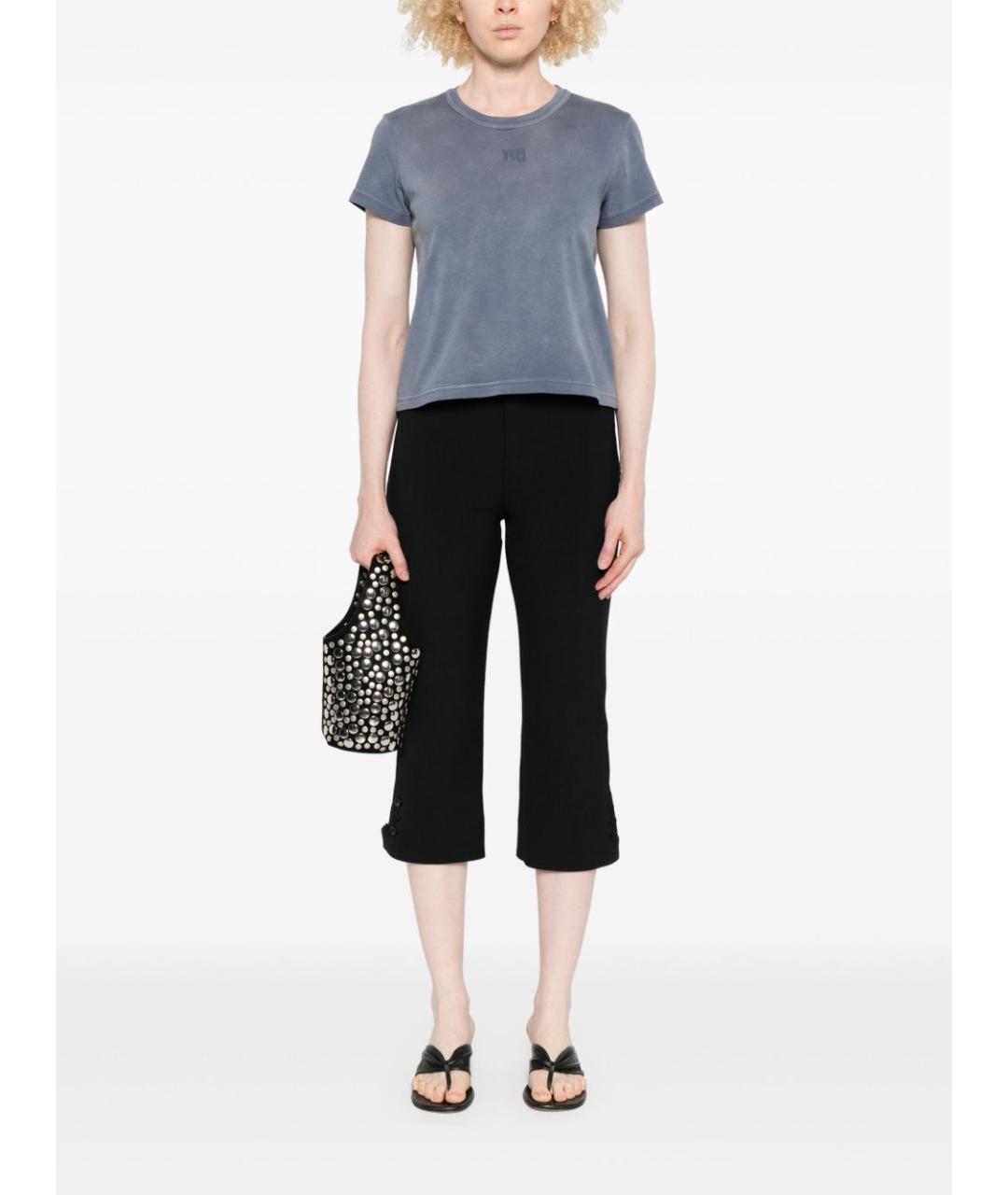 ALEXANDER WANG Синяя хлопковая футболка, фото 3