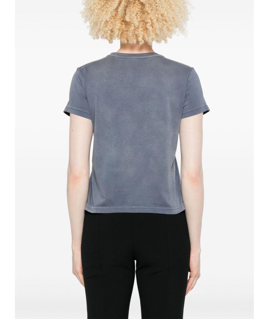 ALEXANDER WANG Синяя хлопковая футболка, фото 5