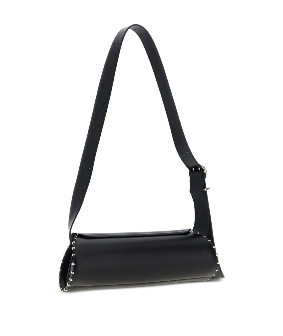 JIL SANDER Черная кожаная сумка через плечо, фото 3