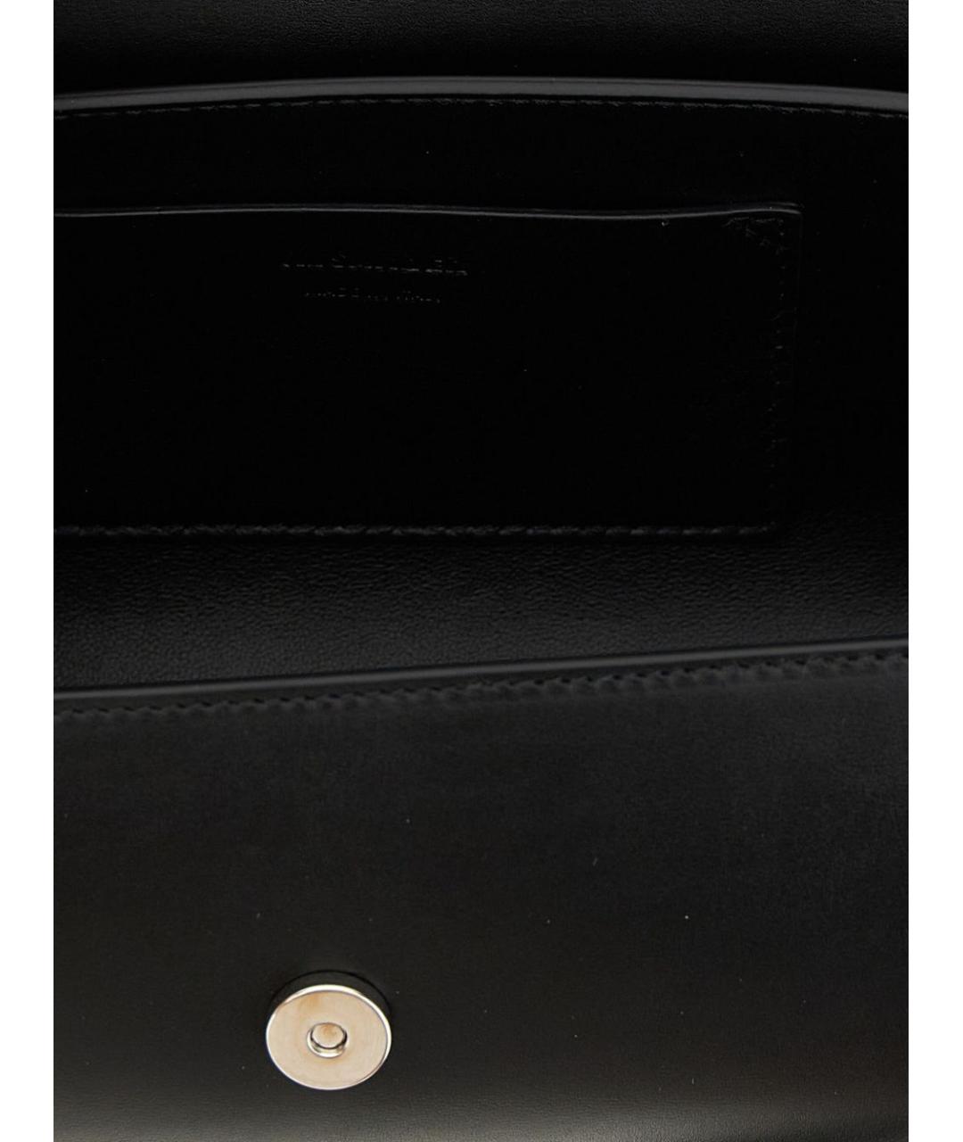 JIL SANDER Черная кожаная сумка через плечо, фото 2