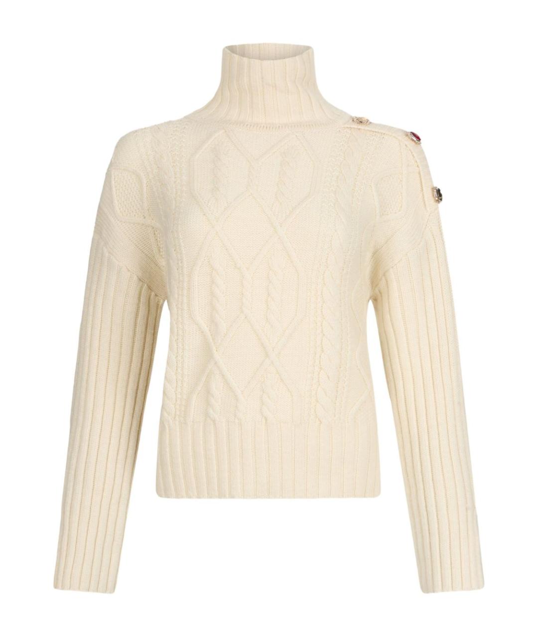 LIU JO Бежевый шерстяной джемпер / свитер, фото 1