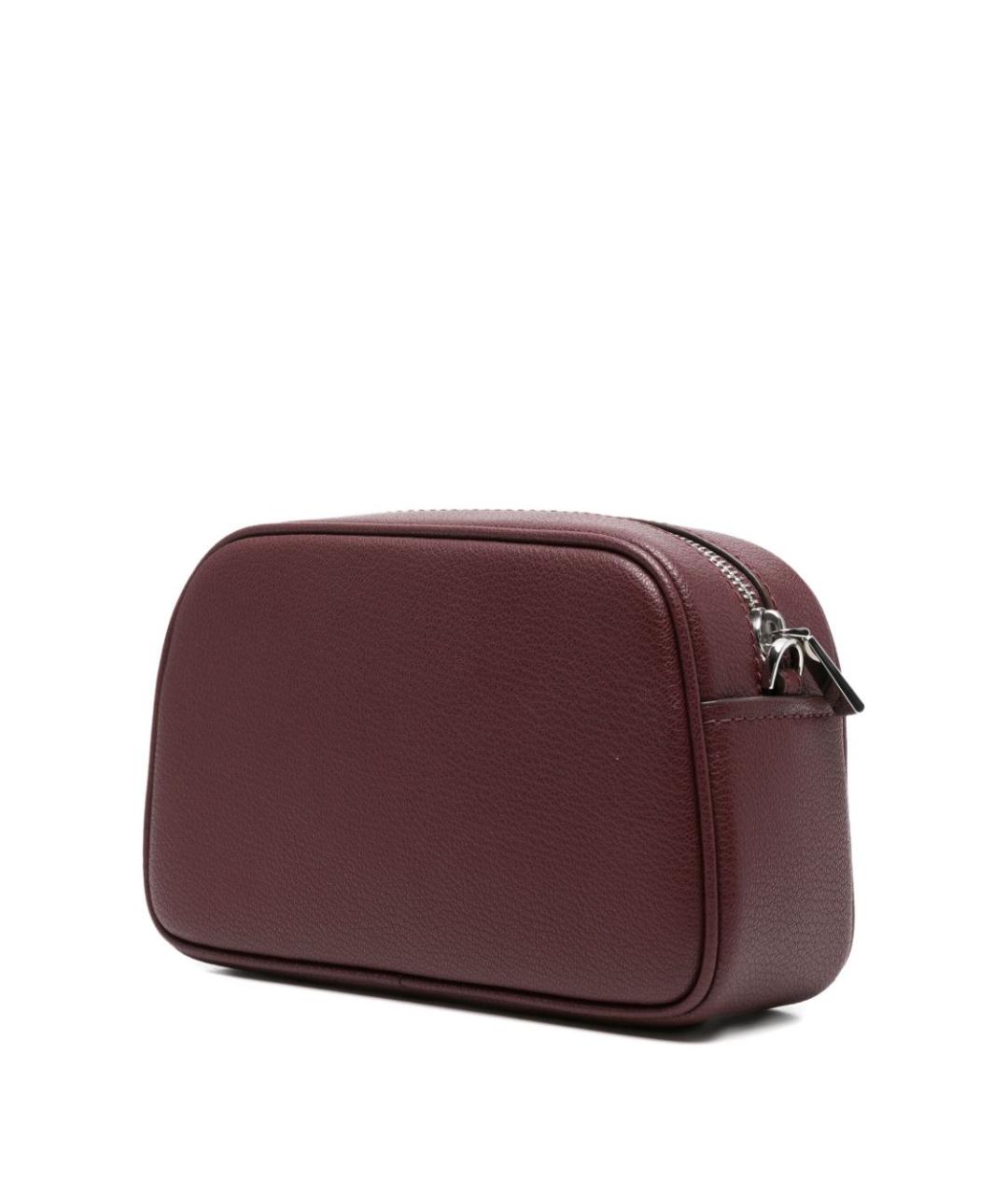 MICHAEL KORS Бордовая кожаная сумка через плечо, фото 2