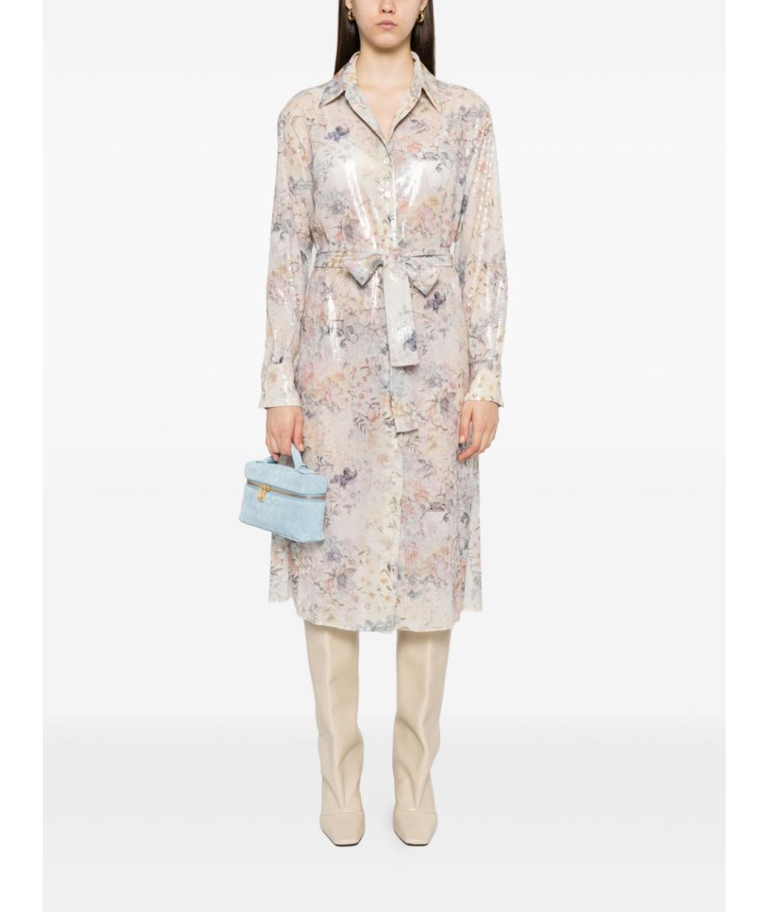 GOLDEN GOOSE DELUXE BRAND Мульти хлопковое повседневное платье, фото 2