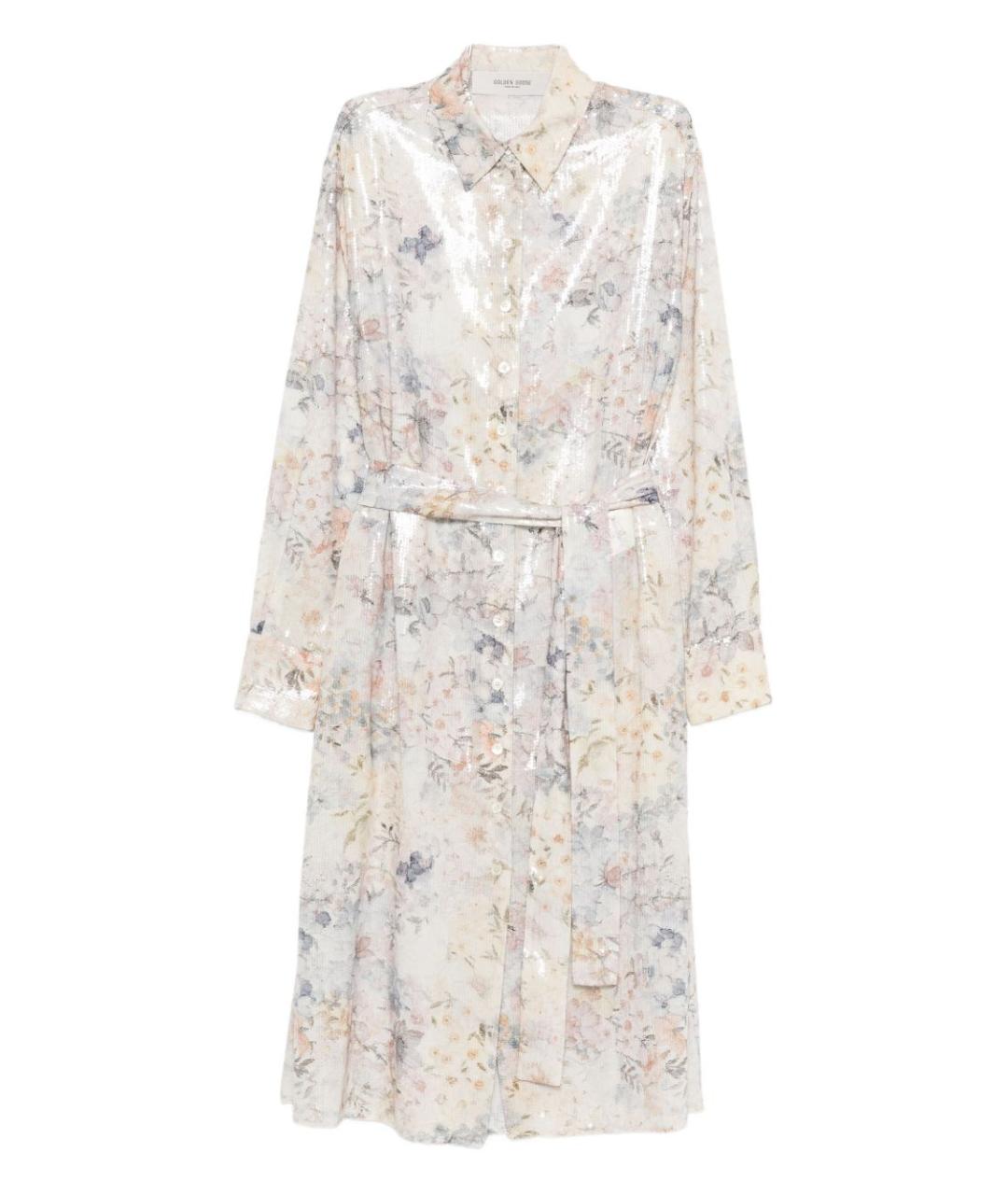 GOLDEN GOOSE DELUXE BRAND Мульти хлопковое повседневное платье, фото 1