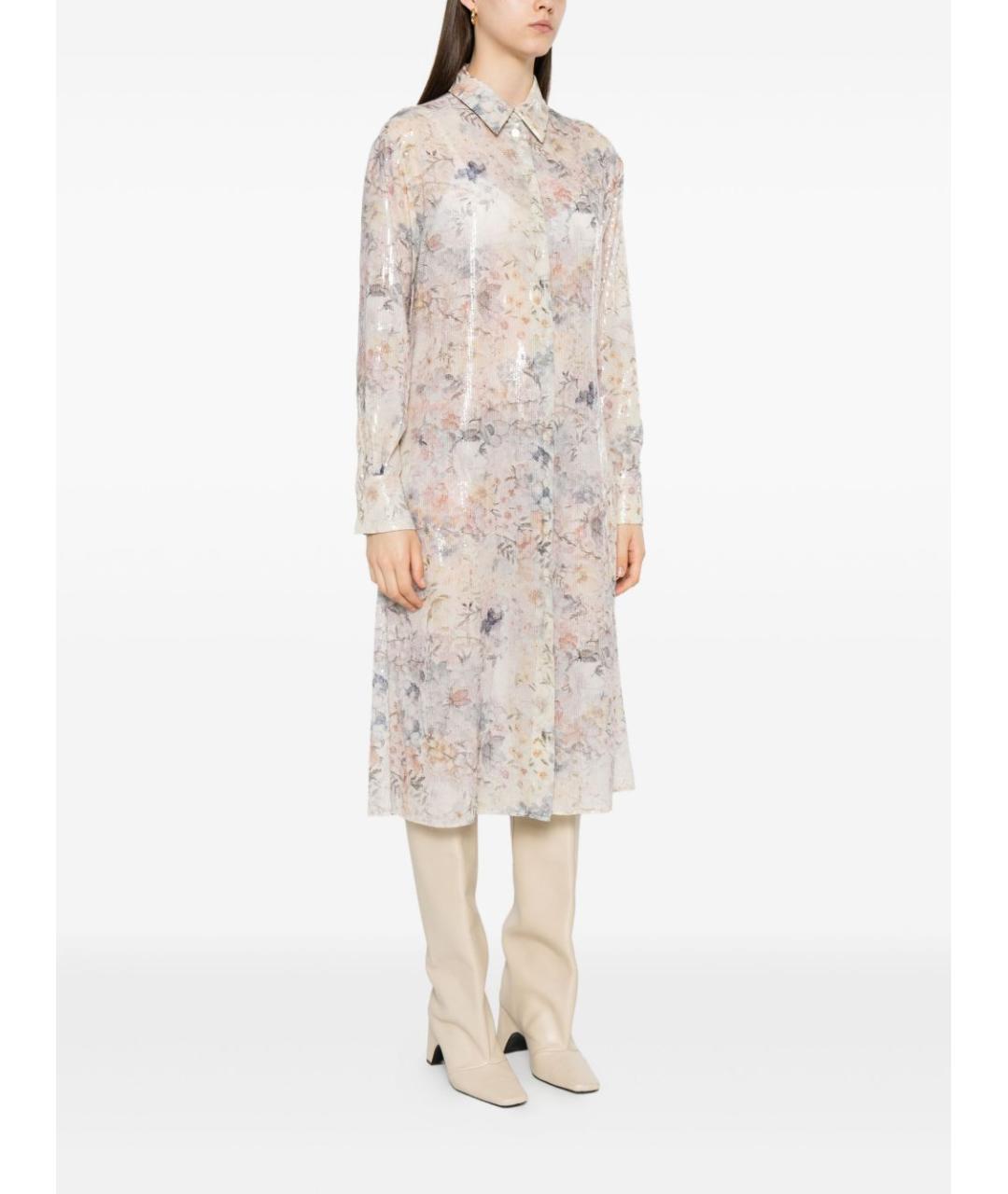 GOLDEN GOOSE DELUXE BRAND Мульти хлопковое повседневное платье, фото 5