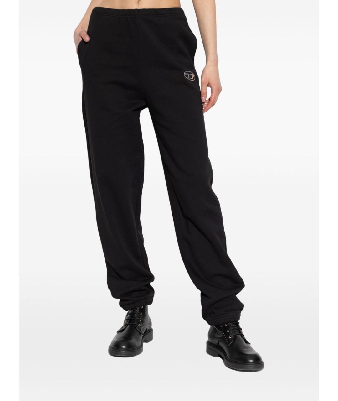 DIESEL Черные хлопковые прямые брюки, фото 5