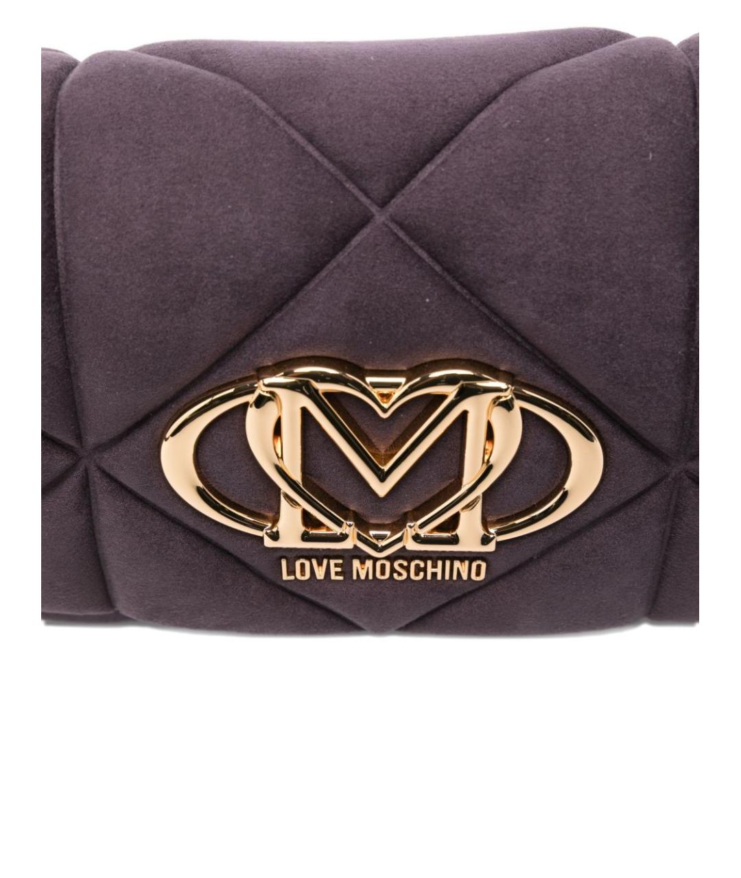 LOVE MOSCHINO Фиолетовая синтетическая сумка через плечо, фото 3