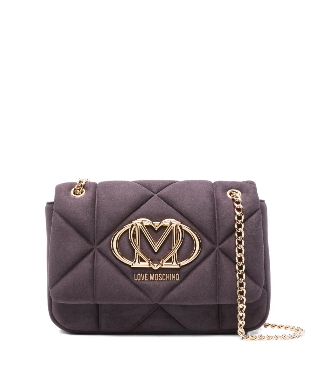 LOVE MOSCHINO Фиолетовая синтетическая сумка через плечо, фото 1