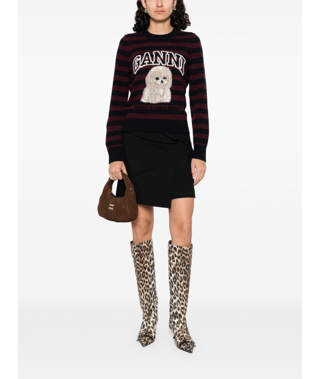 GANNI Мульти шерстяной джемпер / свитер, фото 2