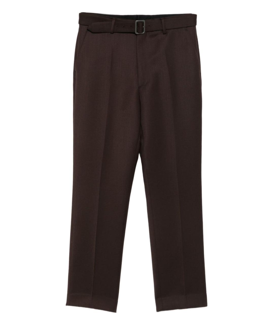 MM6 MAISON MARGIELA Коричневые полиэстеровые повседневные брюки, фото 1