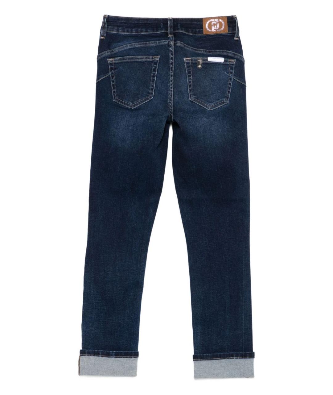 LIU JO Синие хлопковые прямые джинсы, фото 3