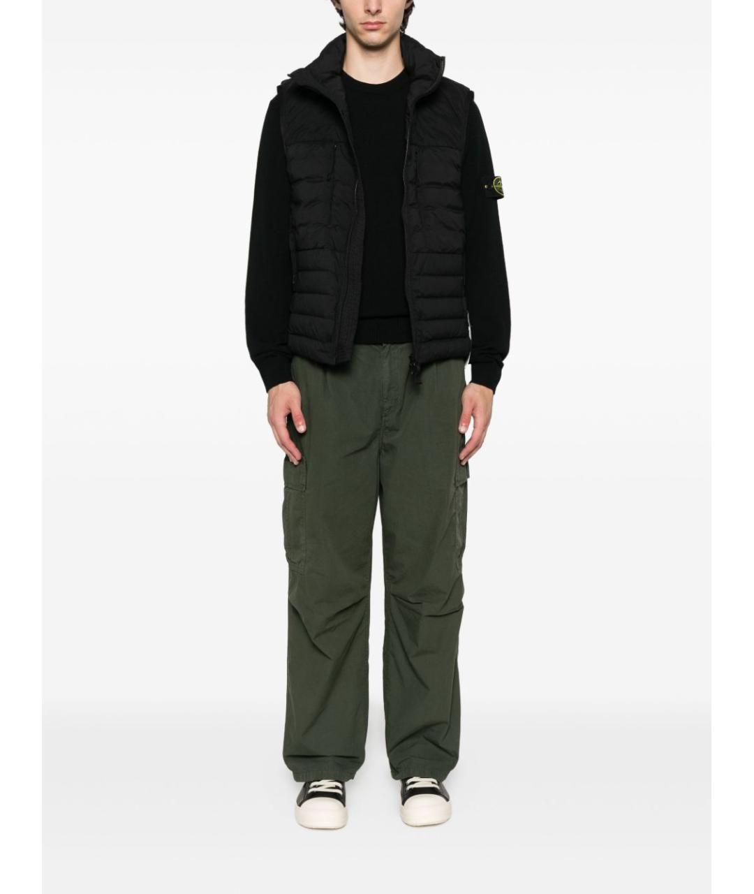 STONE ISLAND Черный шерстяной джемпер / свитер, фото 2