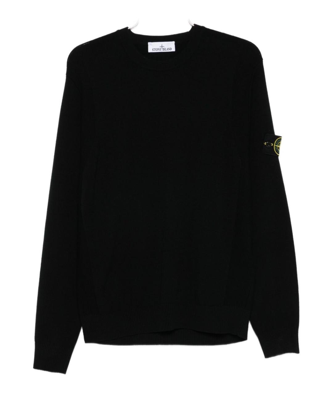 STONE ISLAND Черный шерстяной джемпер / свитер, фото 1