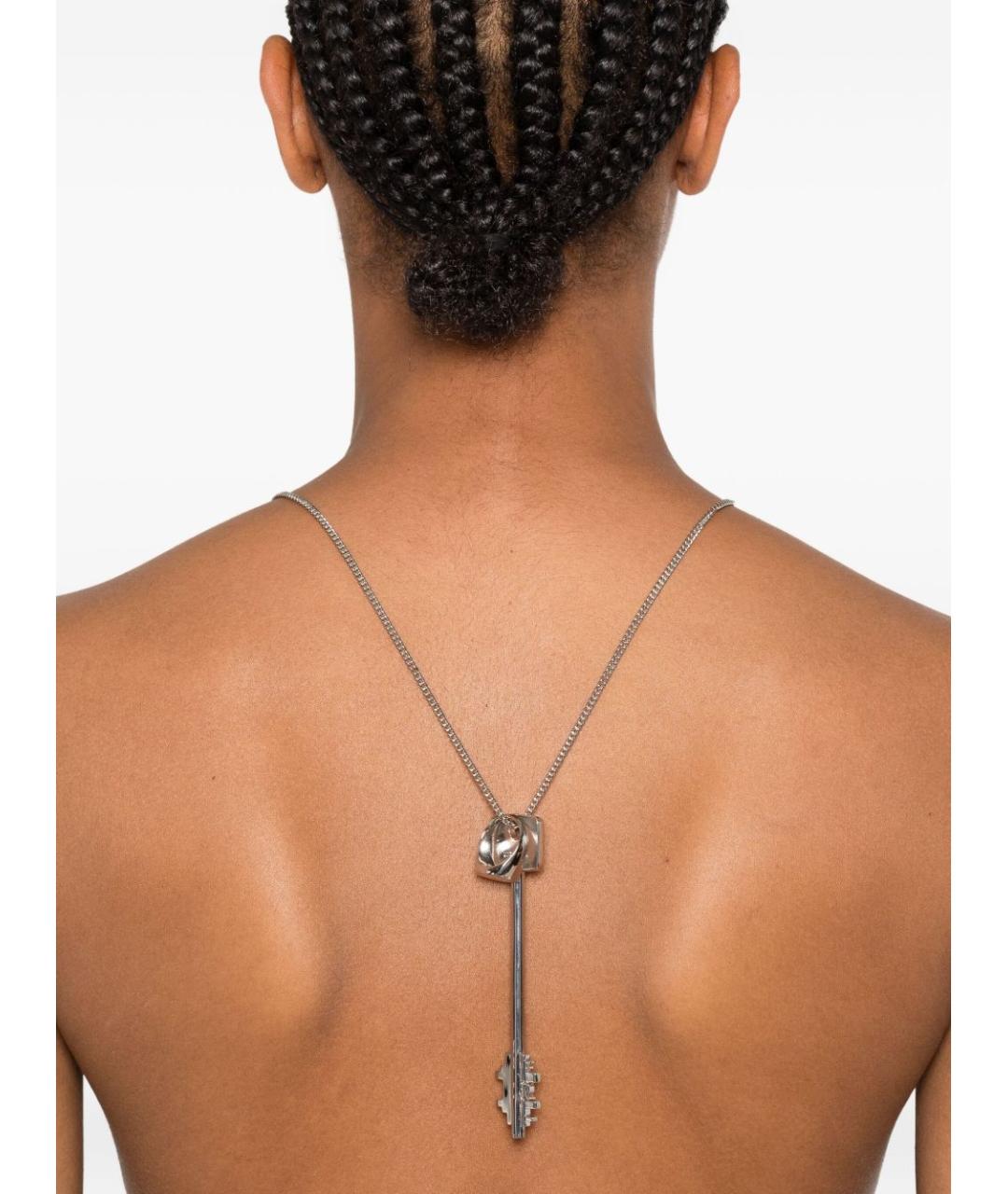 PACO RABANNE Серебряное металлическое колье, фото 3