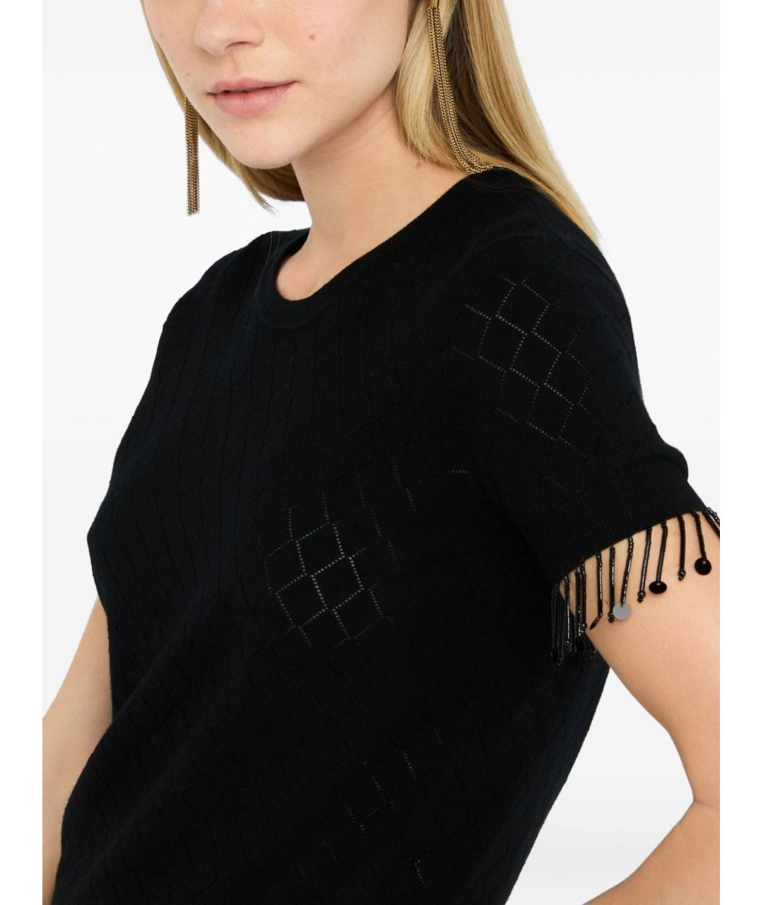 LIU JO Черный вискозный джемпер / свитер, фото 2