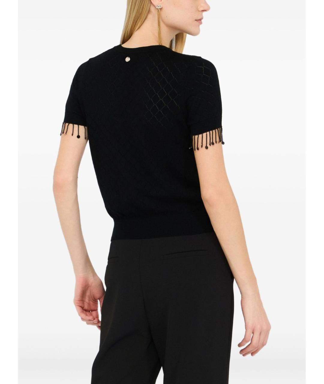 LIU JO Черный вискозный джемпер / свитер, фото 3