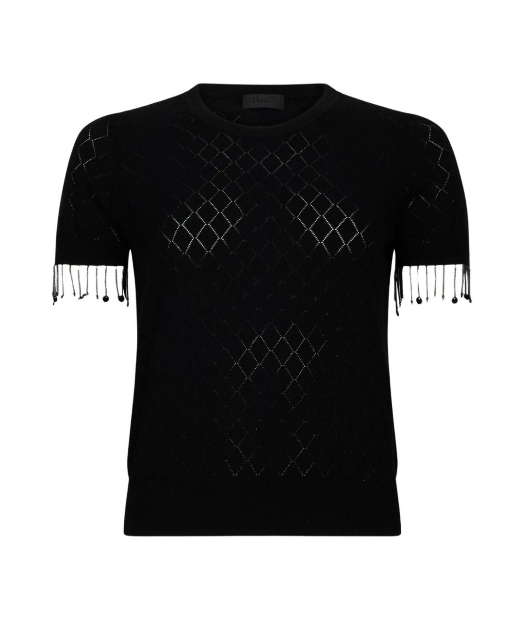 LIU JO Черный вискозный джемпер / свитер, фото 1