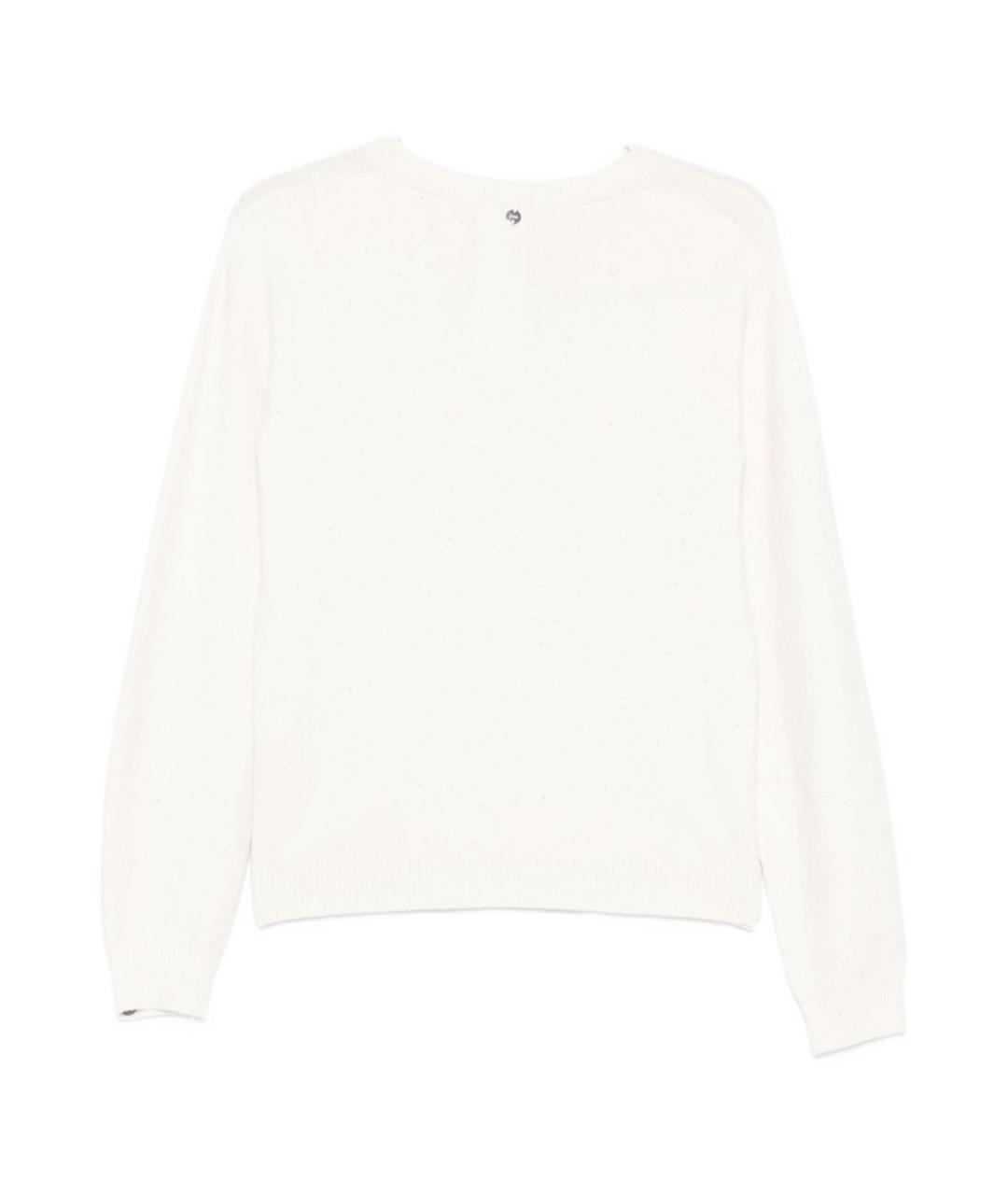 LIU JO Белый вискозный джемпер / свитер, фото 2