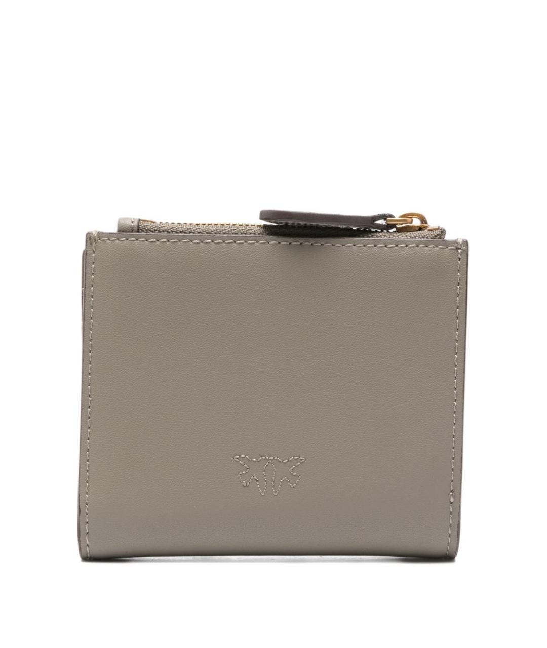 PINKO Серый кожаный кошелек, фото 2